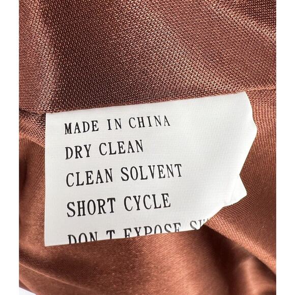 NWT Revelry Mona Floral Burnout Velvet Dress Terracotta Petite Maxi 18 Wedding - Picture 9 of 10